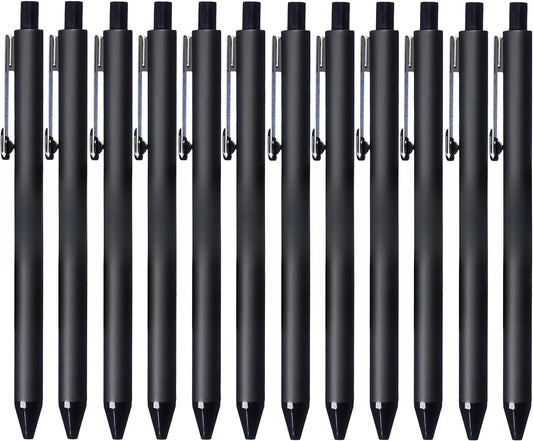 Black Ballpoint Pens – 12-Pack Retractable Smooth Writing Pens for Office, School & Home 🖊️