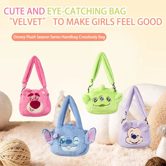 MINISO Disney Mickey Tote Bag for Girls – Crossover / Crossbody Portable Shoulder Bag, Cute Cartoon Gift