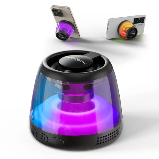 Cyber Style Magnetic Wireless Mini Speaker – 5.1 Surround Sound with Dual Stereo Bass & USB-C Charging