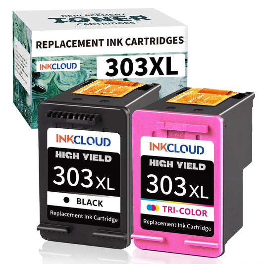 InkCloud 303XL High-Yield Ink Cartridge (Black & Color Combo) – Compatible with HP Envy Photo & Envy Series Printers