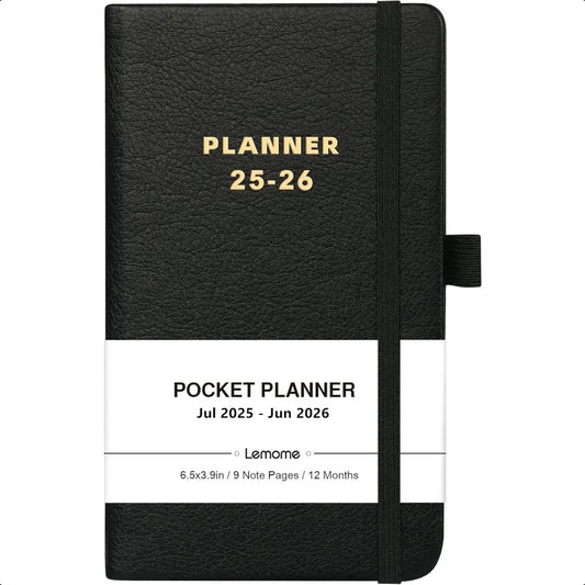 2025–2026 Pocket Calendar Planner (July 2025 – June 2026) – Weekly & Monthly Layout, Premium Paper