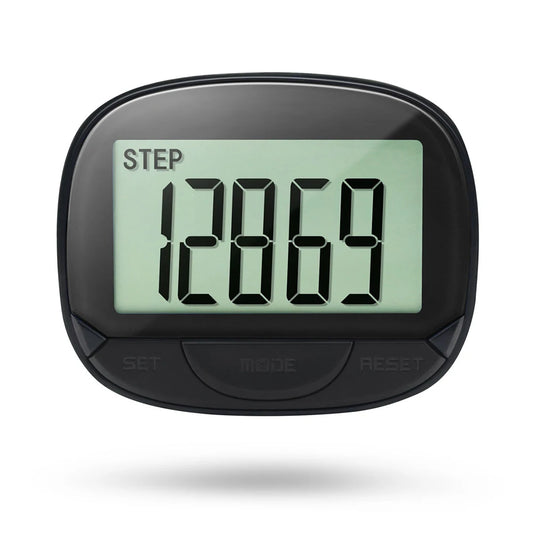 Clip-On Pedometer – Digital Step Tracker with Large Screen, Multi-Functional Step Counter for Adults, Seniors & Walking Pets