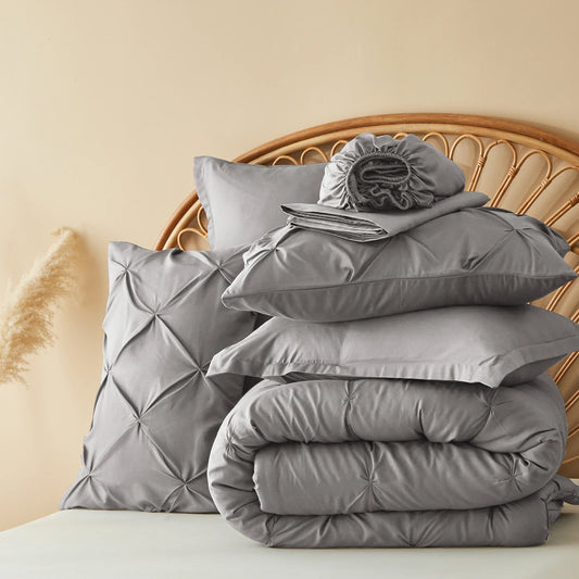 5-7 Piece Queen Bed-in-a-Bag Comforter Set – Includes Comforter, Sheets & Pillowcases for Full/King/Twin