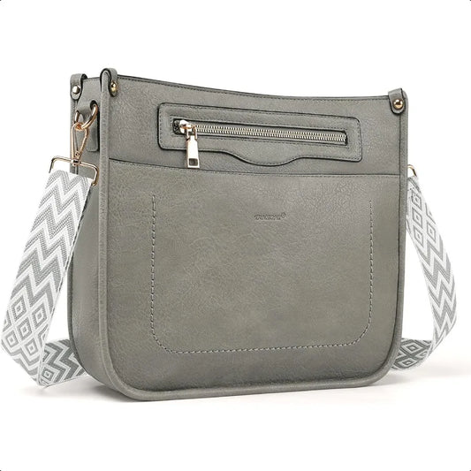 Women’s Hobo Crossbody Bag – 7-Pocket Shoulder Purse with Adjustable Guitar Strap | Modern Chic Handbag for Everyday Elegance