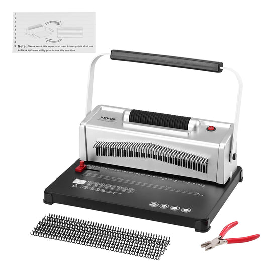 📚 SucceBuy Coil Binding Machine – 34-Hole Manual Spiral Punch Binder for 120 Sheets with Adjustable Spine
