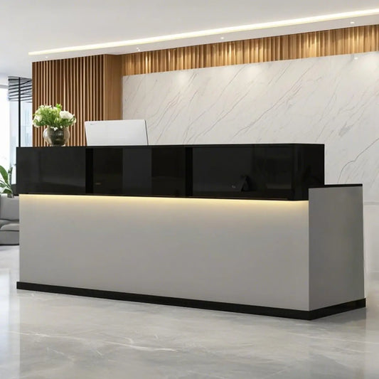 🛋️ 63–71" Reception Desk – Front Counter with Lockable Drawers for Retail, Office & Reception Areas