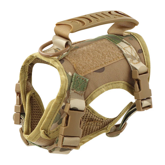 Tactical Cat Harness – Adjustable Military-Style Vest with Control Handle for Walking & Training Cats, Kittens & Small Dogs