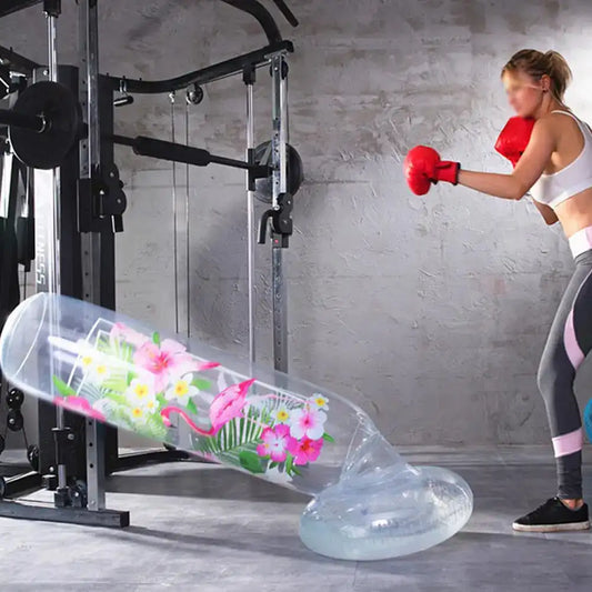 160 cm Inflatable Sandbag Vertical Boxing Column – Freestanding Fitness Decompression Tumbler for Kids & Adults