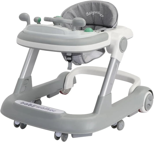 “2-in-1 Baby Walker – Foldable Toddler Push Walker with Removable Feeding Tray & Music Play Tray (No Battery Required)”