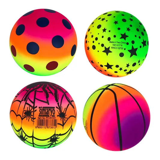 6″ Colorful Inflatable Playground Ball – PVC Sports Kickball & Handball