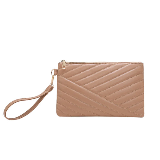 Women’s PU Leather Solid-Color Clutch & Satchel Bag – Business Zipper Handbag