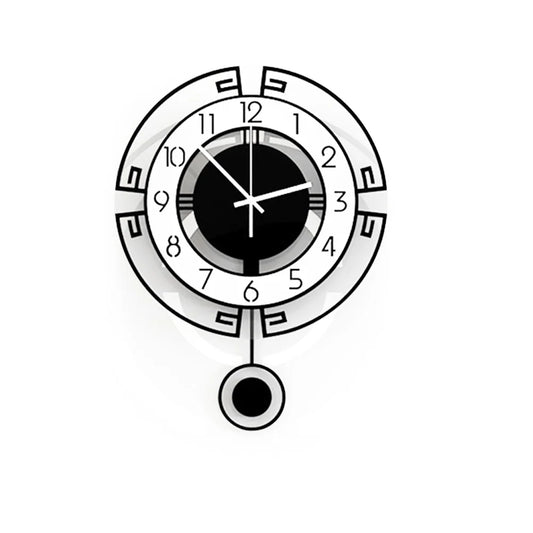 Modern European Style Swing Wall Clock – Silent Vintage Quartz Pendulum for Living Room & Home Décor