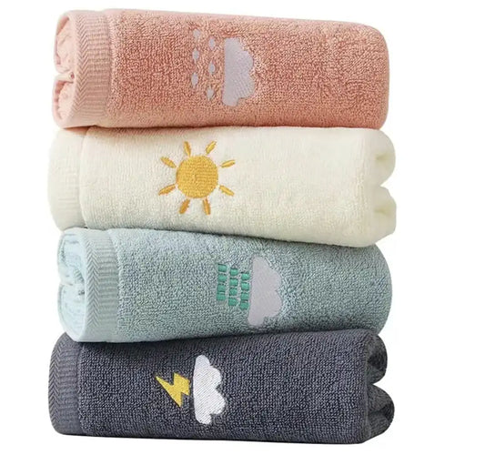 “Set of 4 Soft Cotton Bathroom Hand Towels – Highly Absorbent Towels for Bath, Face, Gym & Everyday Use”