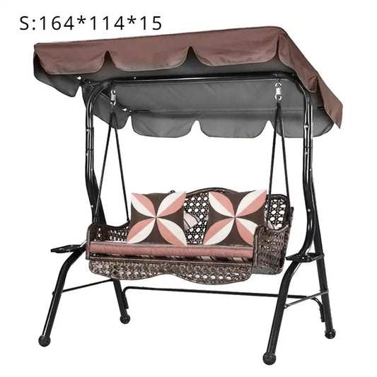 “6000D Waterproof Chair Awning Top – Ruffled Outdoor Swing Seat Cover”