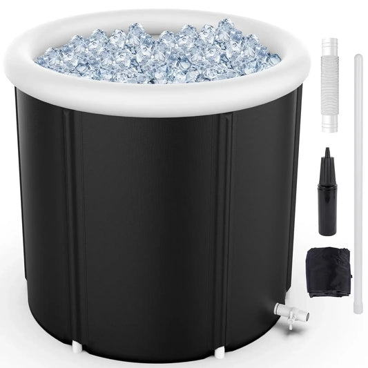 “105 Gallon Large Ice Bathtub for Athletes – Multi-Layered Inflatable Cold Plunge Tub with Portable Design”