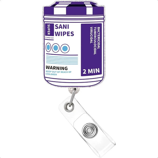 🩺 Retractable Badge Reel Holder – ID Clip Badge for Nurses, Lab Techs, Medical Assistants & LPN Gift