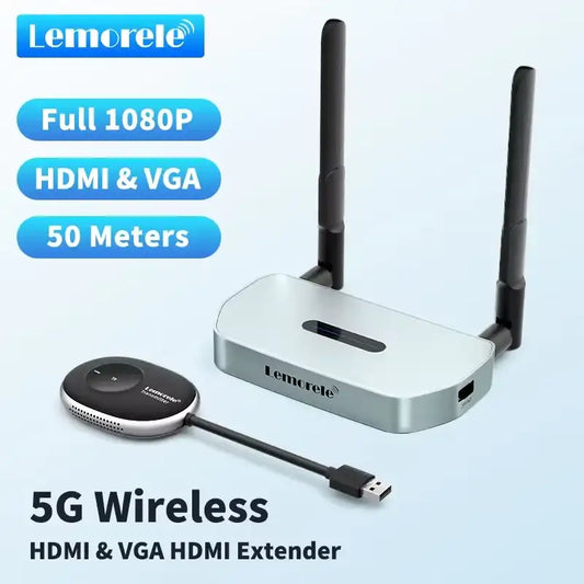 Ultra-Compact USB Wireless Transmitter & Receiver Kit – 1080p 5 GHz Long-Range Display Dongle for Monitors, Projectors & TVs