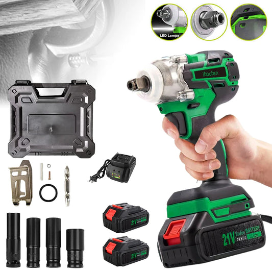 Ruiba 1/2" Brushless Electric Impact Wrench – 650Nm Cordless Power Tool for Makita 21V Battery 🔧⚡