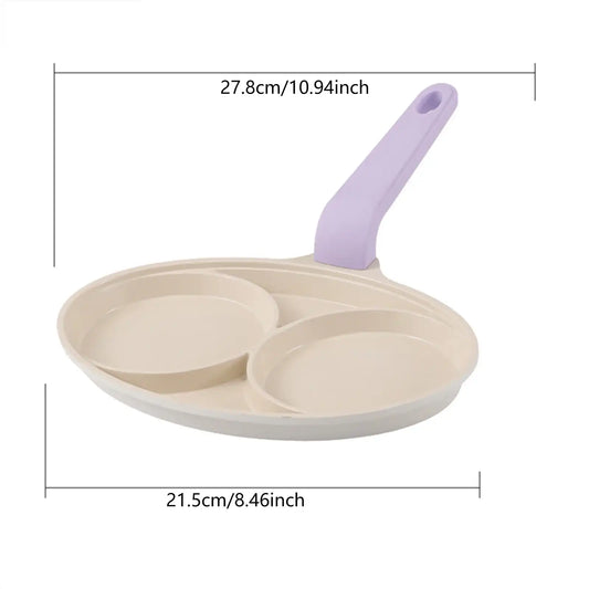 2-4 Holes Thickened Non-Stick Omelet & Pancake Frying Pan – Multi-Hole Breakfast Maker