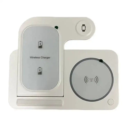 30W LED Fast Wireless Charger Stand – 3-in-1 Foldable Charging Station for iPhone 15/14/13/12, Apple Watch & AirPods Pro