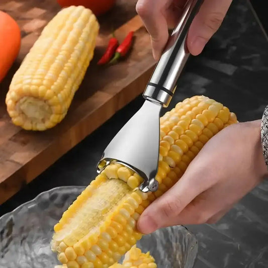 304 Stainless Steel Corn Planer with Ergonomic Handle – Corn Peeler & Vegetable Cutter Tool