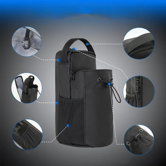 Magnetic gym crossbody bag – water bottle pouch with phone holder, lightweight fitness & travel sports organizer for men & women