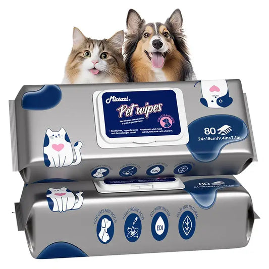 Extra-Thick Pet Cleaning Wipes (200 Sheets) – Septic-Safe, pH-Balanced for Sensitive Skin 🐾