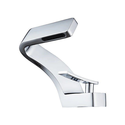 BAKALA Matte Black Deck-Mounted Basin Faucet – Single Hole Hot & Cold Mixer Tap