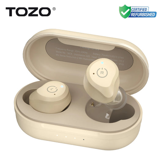 Refurbished TOZO ANC Earbuds – TWS True Wireless Bluetooth In-Ear Headphones with Noise Cancelling & Mics for iOS/Android