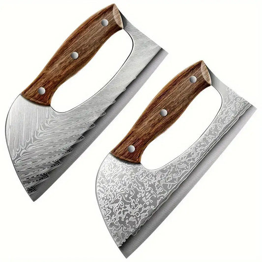 Kitchen Saver Stainless Steel Knife Set (1–2pcs) – Multi-Functional Slicing, Chef & Meat Cleaver Knife