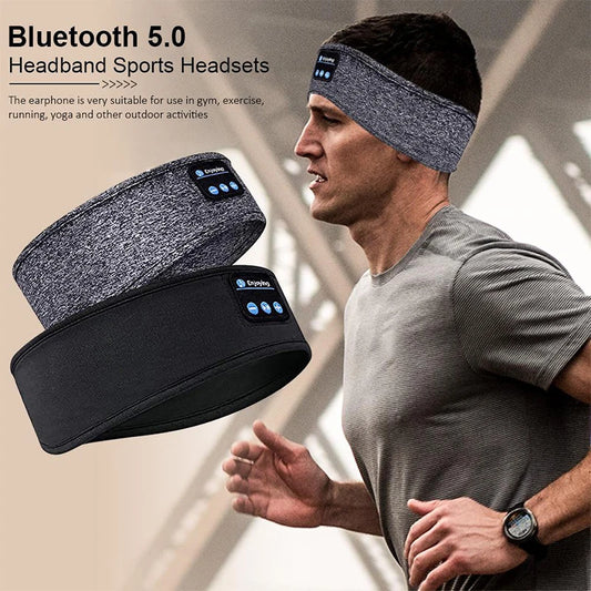 Wireless Bluetooth Headband 🎧 – Sleep Headphones & Eye Mask with HD Stereo Speakers for Side Sleepers & Sports 💤🏃