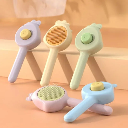 Pet Massage & Grooming Brush – Cat Comb for Hair Removal, Self-Grooming Tool for Kittens, Removes Tangles & Loose Fur