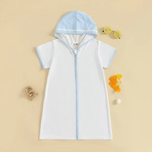 Children’s Hooded Beach Towel – Soft Embroidered Swim Cover-Up for Toddlers, Boys & Girls | Quick-Dry Bathrobe for Pool & Beach