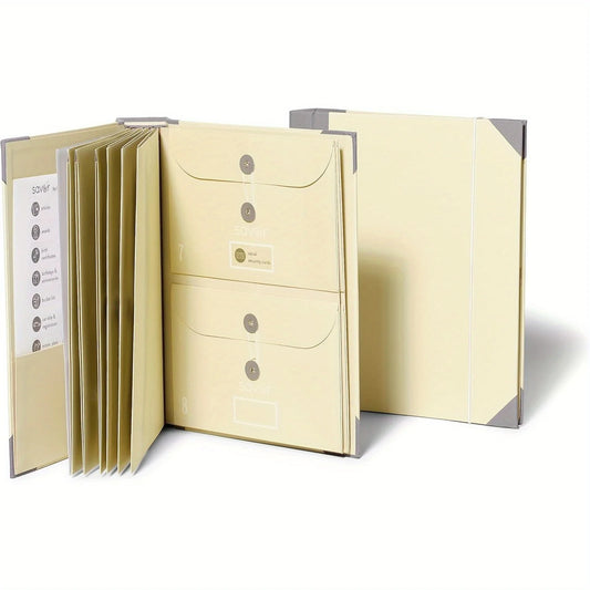 Multifunctional Binder Organizer Folders – File Storage with Label Pockets for School & Office 📁✨