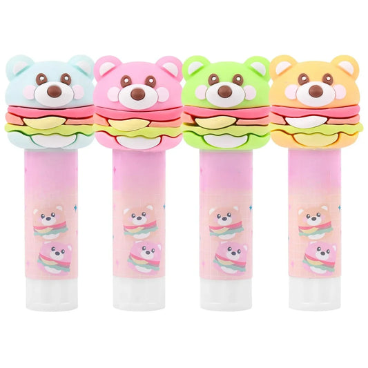 4-Pack Cute Solid Glue Sticks – Cartoon School & Office Craft Adhesive Supplies