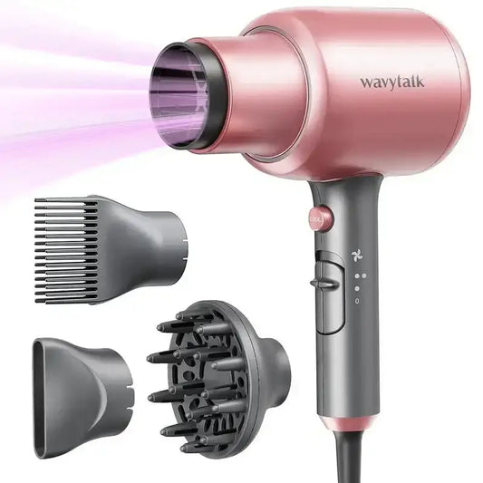 Wavytalk Professional Ionic Hair Dryer – Powerful Blow Dryer with Diffuser & Concentrator for Smooth, Frizz-Free Styling