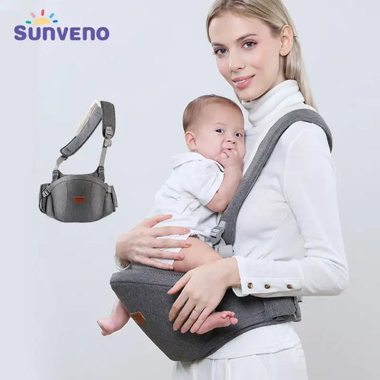 Sunveno One-Shoulder Adjustable Baby Carrier – Ergonomic Hip Seat Sling for Newborns & Toddlers