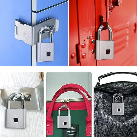 Mini Smart Fingerprint Padlock – Keyless USB-Rechargeable Anti-Theft Lock for Luggage & Suitcases