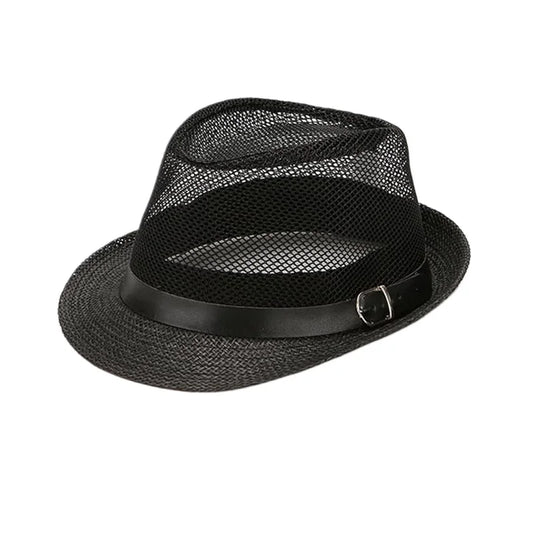 Men’s Classic Straw Panama Hat – Wide Brim Lightweight Sun Hat with Breathable Design for Summer & Beach Vacations
