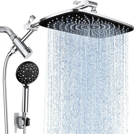 Wide Rain Shower Head Combo – 6-Mode Handheld & Fixed High-Pressure Set