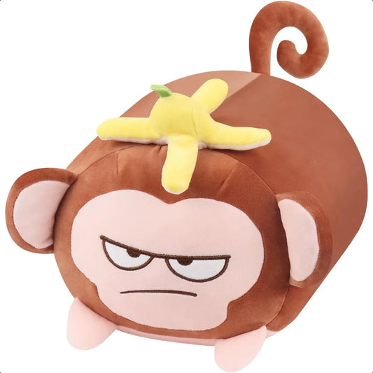 Achwishap Banana Monkey Plush Pillow – Cute Stuffed Animal Doll, Fluffy Plushie Cushion, Kawaii Monkey Hugging Toy for Kids & Decor