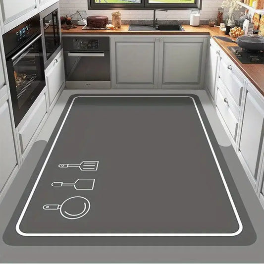 Adjustable Diatomaceous Earth Absorbent Pad – Anti-Slip Decorative Mat for Kitchen, Bathroom & Whole House