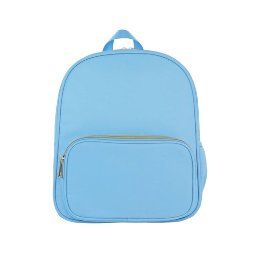 Blue Customizable Nylon Backpack – Spacious Travel & School Everyday Bag