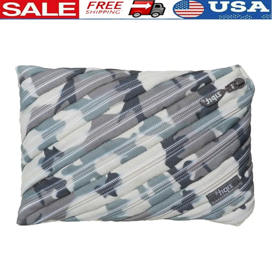 Large Camo Pencil Case – Jumbo Washable Polyester Storage Bag for School & Personal Supplies