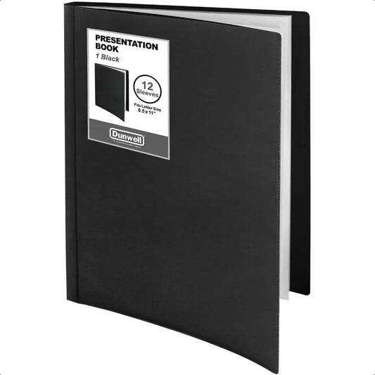 Professional Presentation Binder – 12-Pocket Portfolio Folder with Clear Plastic Sleeves (8.5" x 11") 🗂️