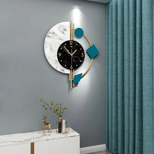 Modern Nordic Large Wall Clock – 3D Creative Silent Design for Living Room & Home Art Décor 🕒✨