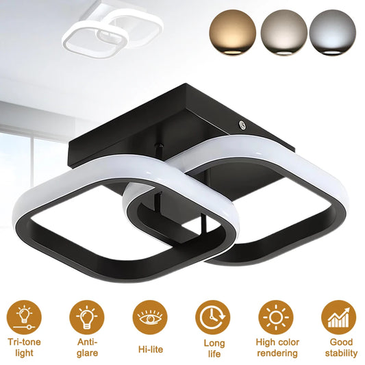 Modern LED Ceiling Light Fixture – Energy-Efficient Hallway, Bedroom, Kitchen & Office Lighting