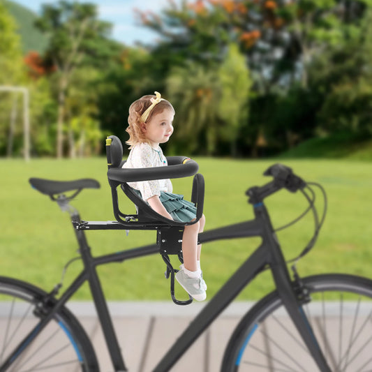 Portable Front Mount Bike Child Seat 🚲 – Safe & Adjustable Baby Bicycle Seat for Ages 8 Months–6 Years
