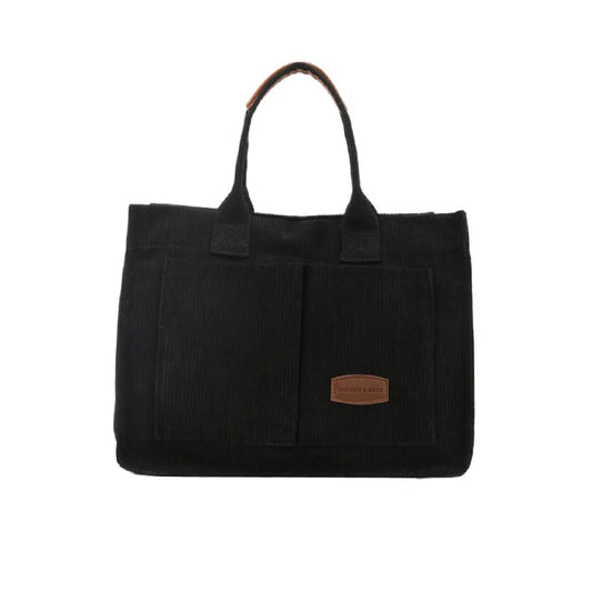 Canvas Tote Bag with Top Handle – Spacious, Multi-Pocket Shoulder & Carry Bag for Work, School, Travel