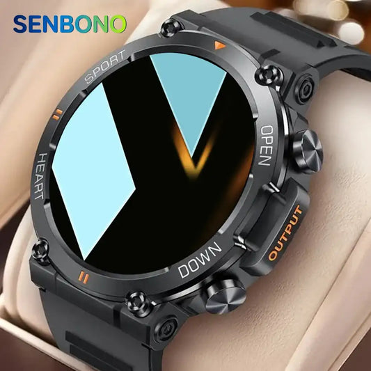 Rugged Military Smart Watch for Men – 100+ Sport Modes, Bluetooth Calling & Ultra-Long Battery Life 💥⌚
